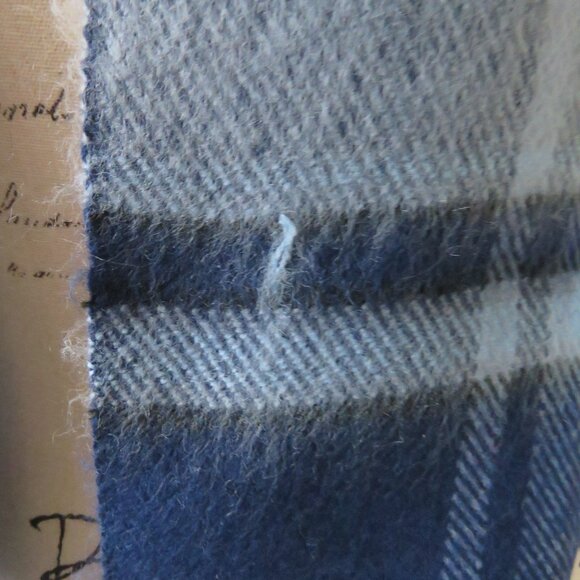 Blue Plaid Winter Scarf - Picture 5 of 5